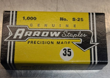 S-25 Genuine Arrow Precision Made Staples 1000 Count Use in A-44 & M-25 Staplers