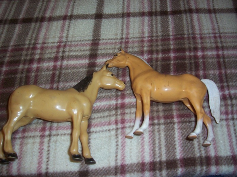 2 1960’s  Plastics Collectible Horses heartland & nylient