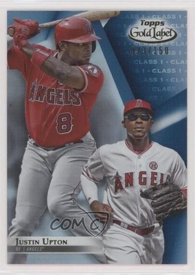 2018 Topps Gold Label Class 1 Blue 23/150 Justin Upton #16 u6m