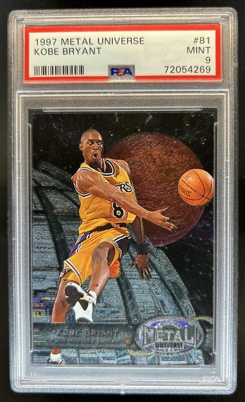 1997-98 Skybox Metal Universe Kobe Bryant #81 Lakers PSA 9