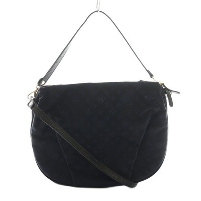 RUSSET 2WAY shoulder bag hand all over pattern nylon navy blue black /AQ  OS
