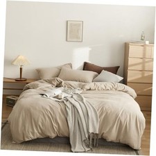 Light Khaki Size Comforter Set 3Pcs Bedding Comforter Sets Soft King Oatmeal