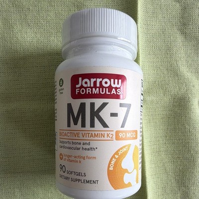 Jarrow Formulas MK-7 Vitamin K2 90mcg 90 Softgels Gluten-Free