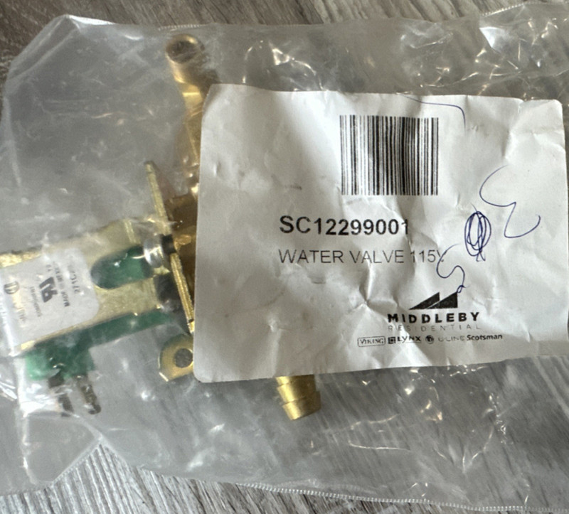 Middleby SC12299001 Water Valve Replacement Part SC12299001