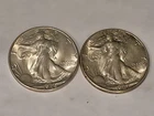 2x Walking Liberty Half Dollars – 90% Silver – Bullion Lot