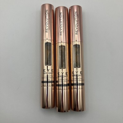 Revolution Under Eye Bright Concealer Tan VitaminC Illuminating 3ml Lot of 3 New