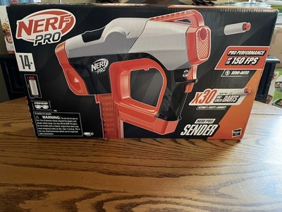 New Sealed NIB Nerf Pro Sender Full Auto High Power Short Dart Blaster Gun