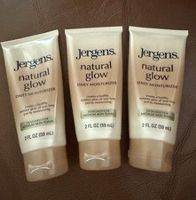 JERGENS Natural Glow Self Tanner Moisturizer Medium Skin Tones Travel 2 Fl Oz 3x