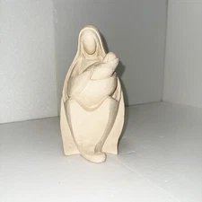 Artmark Madonna & Child Statue Off White Textured Resin 7.5" Pottery Figurine
