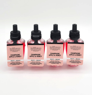 4 Bath & Body Works Champagne Apple & Honey Wallflowers Fragrance Refill Bulb