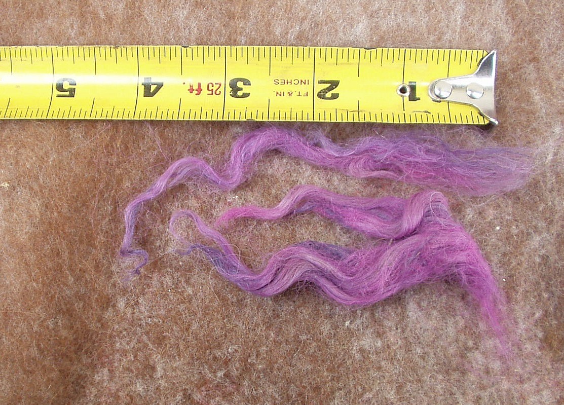 Washed and Dyed Fuchsia Suri Alpaca Fleece Spinning Wool Roving Farrah 9 oz.