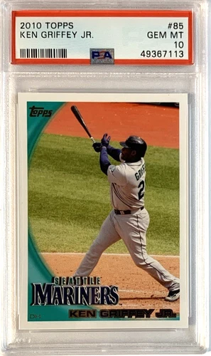 2010 TOPPS #85 KEN GRIFFEY JR. MARINERS HOF PSA 10--FINAL SEASON CARD-FAST SHIP!