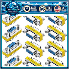 12-Pack 9-Pin RS232 Serial Cable DB9 Female to Female Gender Changer Adapter Cou
