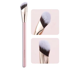 Concealer Brush with Travel Cover – Angled under Eye Makeup Small Foundation Pre