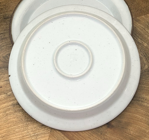 BROWN MIST Set of 4 Salad Plates 8.5” Dansk Niels Refsgaard Speckled Stoneware - Picture 9 of 11