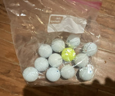 Mixed Lot Used Golf Balls Bagged - White & Ye...