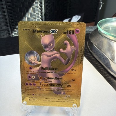 Mewtwo GX Gold Foil Fan Art Card Hp 190💥💥💥💥 | eBay
