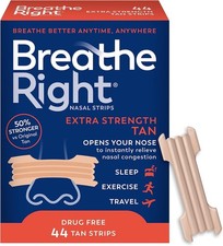 Nasal Strips - Extra Strength 44ct Tan for Drug-Free Snoring  Congestion Relief