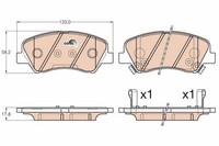 TRW BremsbelÄGe Bremsbelagsatz Vorne Passend FüR KIA RIO 3 4 Hyundai Accent 4