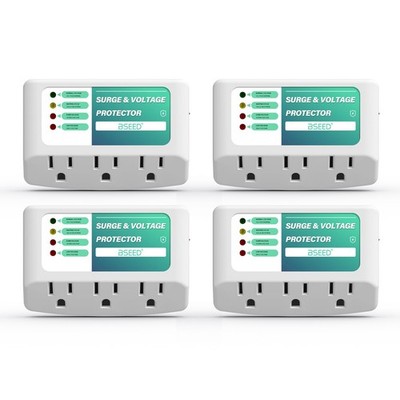 BSEED 3 Outlet Surge Protector for Refrigerator, Voltage Protector with Light...