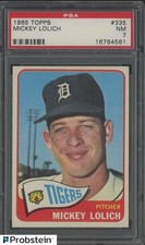 1965 Topps SETBREAK #335 Mickey Lolich Detroit Tigers PSA 7 NM