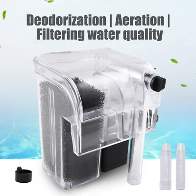 Aquarium Waterfall Filter Pump Fish Tank Hang External Oxygen Pump Water Filter