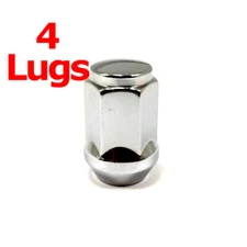4x Excalibur 1906 Lug Nuts 12x1.25 Bulge Acorn 3/4" Hex Chrome Closed End