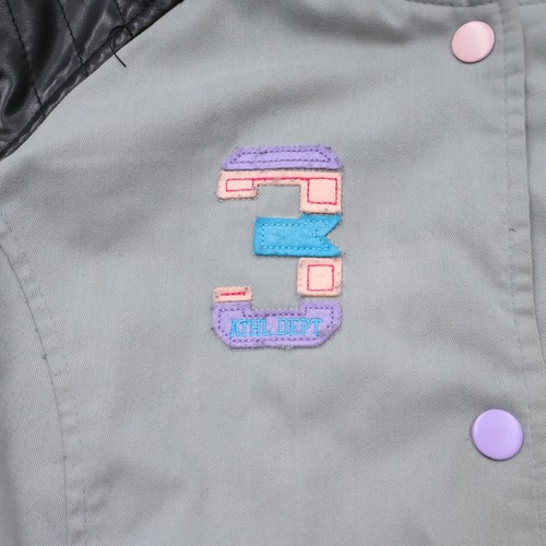 US Polo Assn Girls Bomber Jacket L Leather Sleeves Embroidered Position 3 USPA - Picture 7 of 11