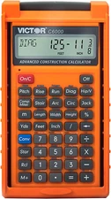 C6000 Advanced Construction Calculator with Protective Case Displays in Fraction