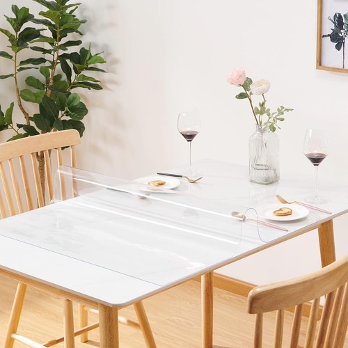 Custom 1.5mm Thick Crystal Clear Table Cover - 50x50 Waterproof Protector Mat - Picture 4 of 10