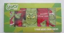 Dr.Seuss The GRINCH Set Of 5 Pairs Of Unisex Crew Socks