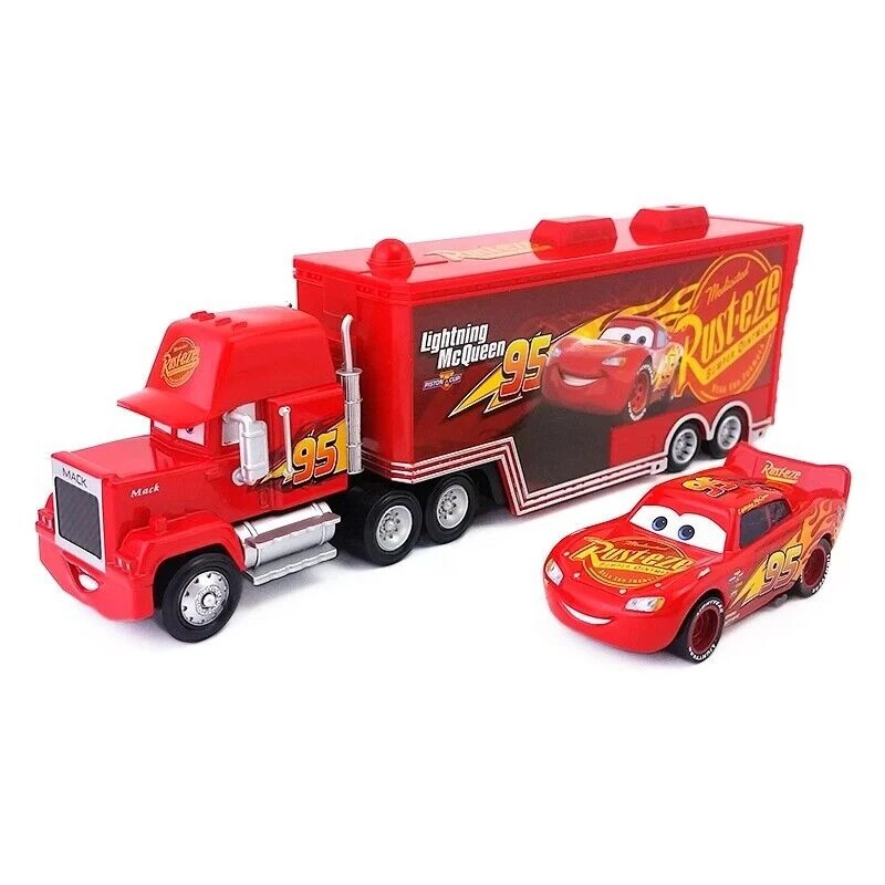 Disney Pixar Cars Lot Mack Hauler Truck & Car Kits Metal Diecast Toy Xmas  Gift