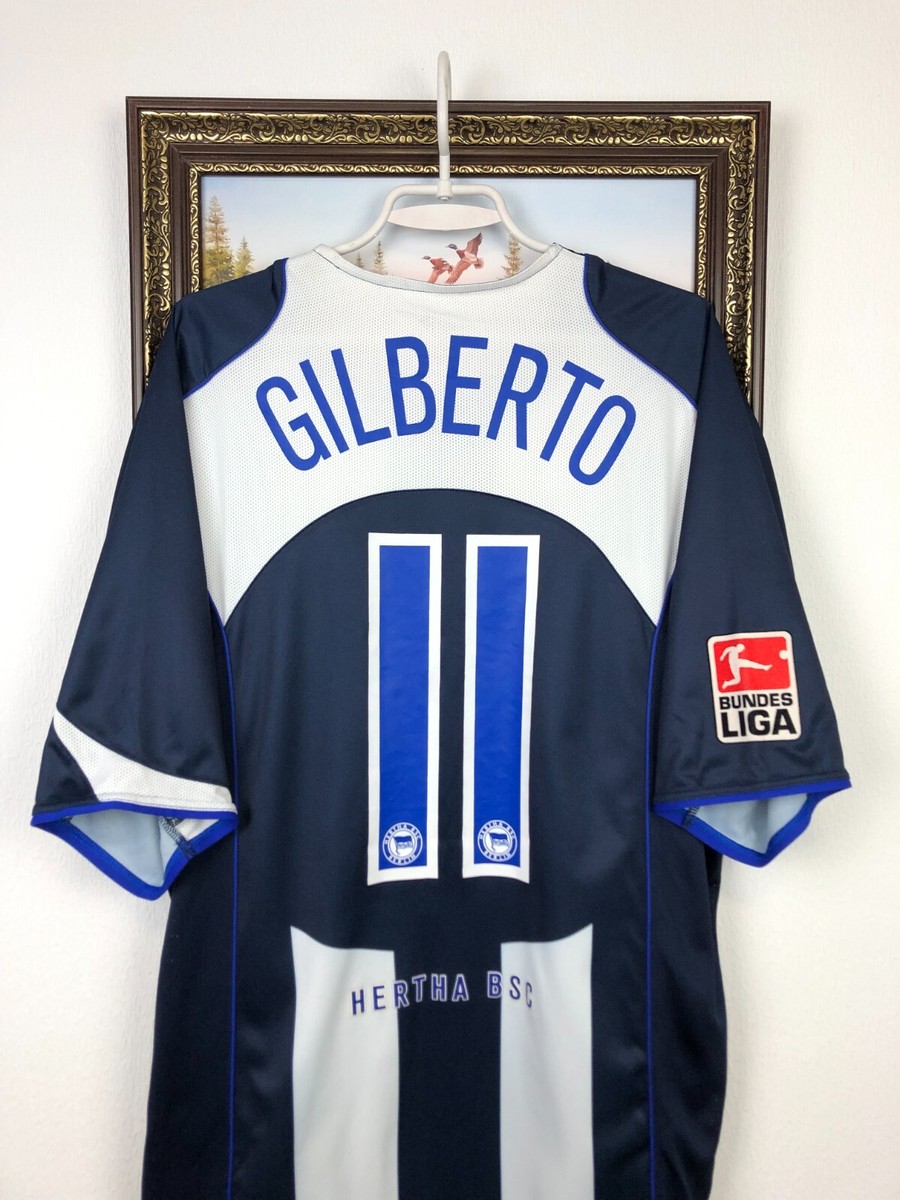 Hertha Home football shirt 2004 Soccer #11 Gilberto Nike Jersey