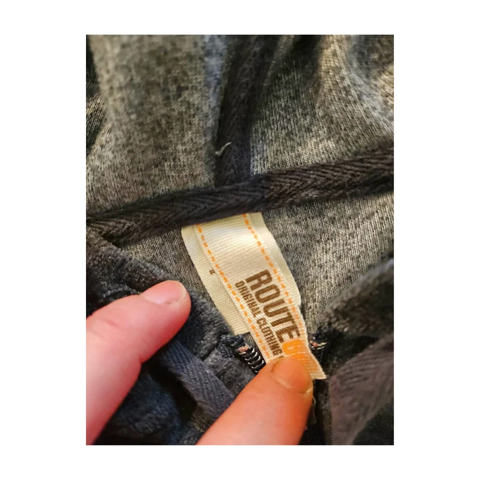 Moletom Route 66 VELOUR Médio MULHER Preto com Capuz Zíper Completo HOODIE - Imagem 4 de 4