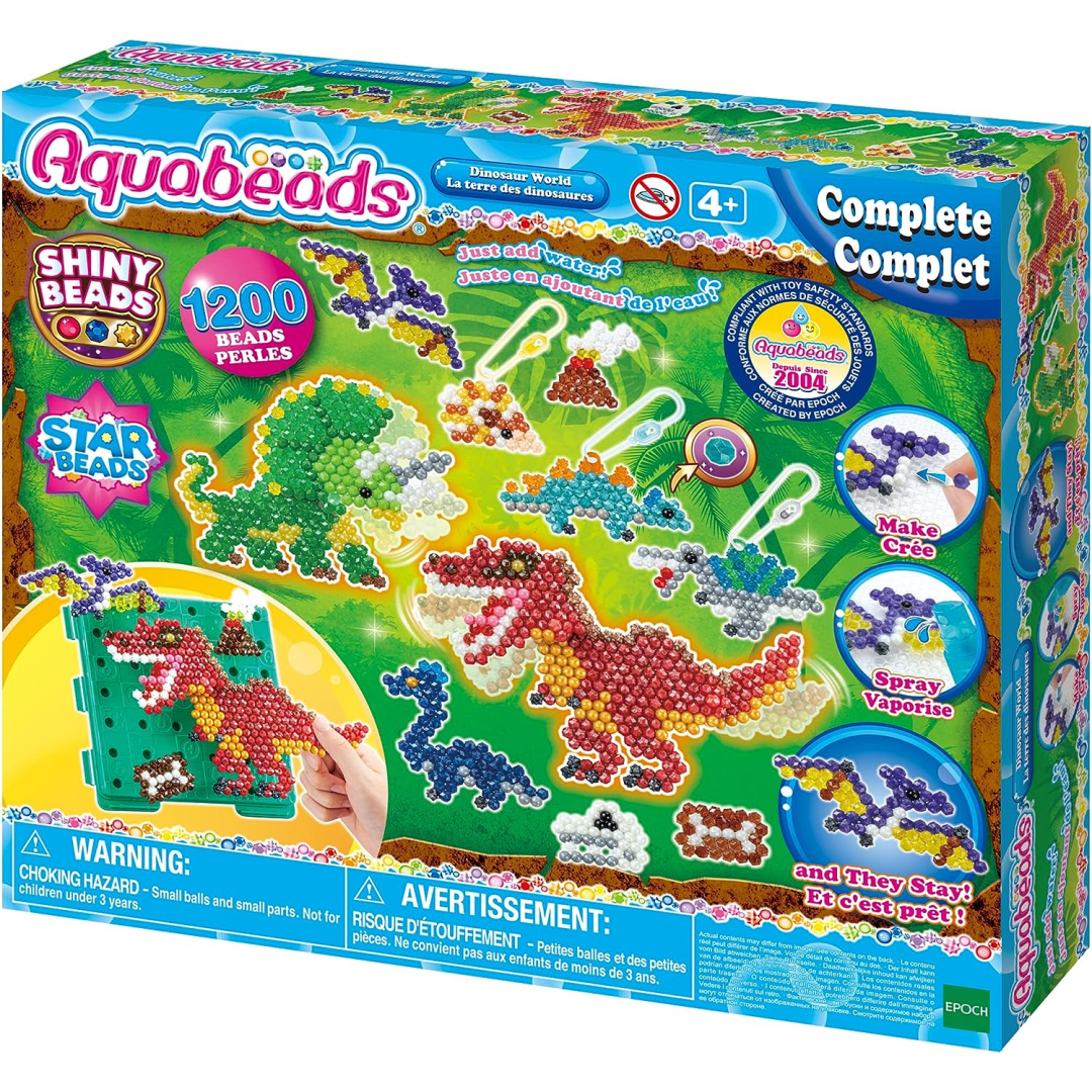 Aquabeads Dinosaur World with 1200 Beads for Kids Arts & Crafts