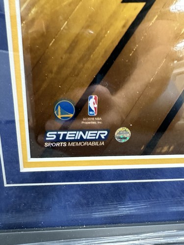 2017 Championsips Steph Curry Signed 16x20 Shot on Lebron James Steiner Sports - Picture 4 of 5
