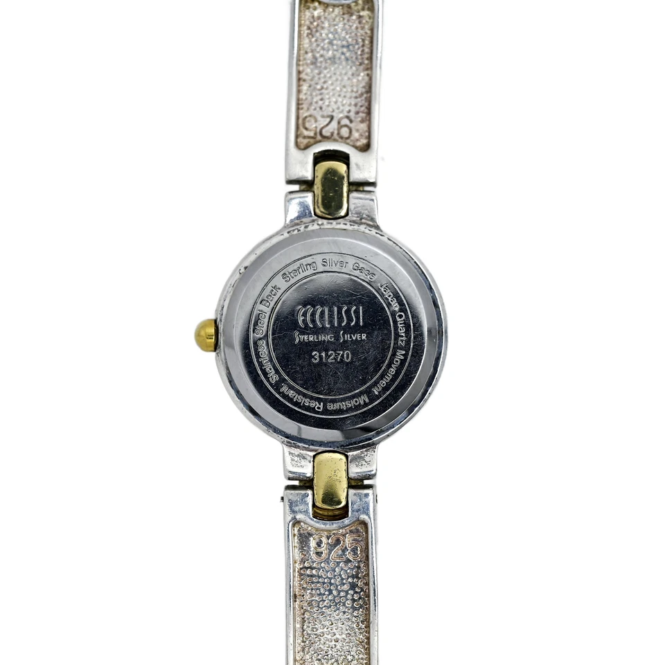 Ecclissi Solid 925 Sterling Silver Ladies Vintage 1990s Wrist Watch Rare - Image 3 of 4