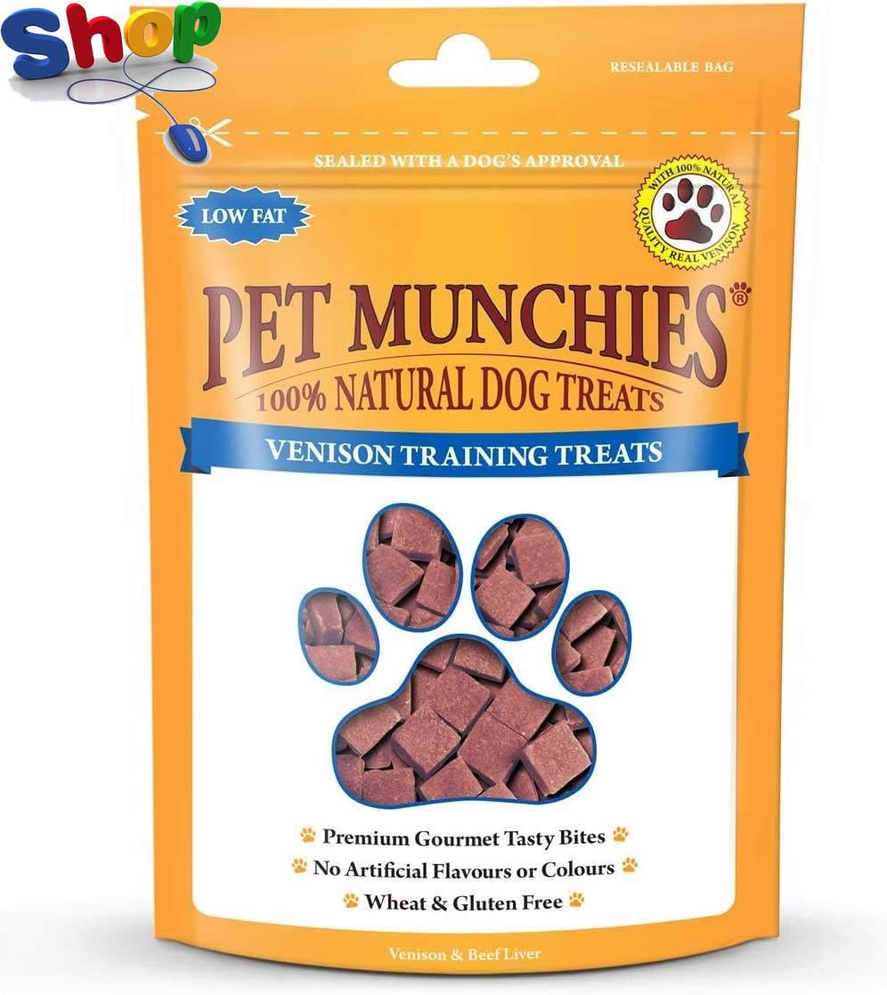 Pet Munchies Venison & Beef Liver Dog Training Treats , Grain Free Tas