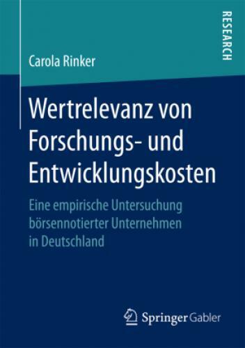 Thumbnail - Wertrelevanz Von Forschungs- Und Entwicklungskosten Eine Empirische