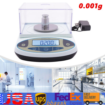 Analytical Balance Lab Digital Electronic Precision Scale 1mg 500g x 0.001g US