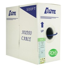 Audio Stereo Speaker Wire Cable 14-Gauge Pure Copper Bulk 500ft Pull Box