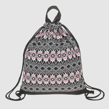 Image of Equilibrium Aztec Drawstring Bag Grey