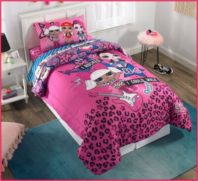 Pieces LOL Surprise DOLLS ROCK Reversible Comforter Sheet Set FULL  ❤️NEW❤️