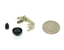 3pc 1990s TOMY TURBO Rear End Tune Up Crown Gear  Pinion Gear  Stiffen Bracket