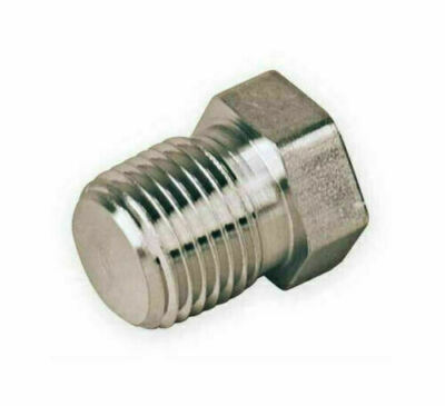 3/8  MNPT 316L SS Solid Pipe Fitting Plug Camco SA182