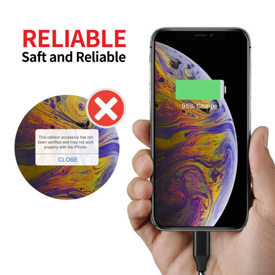 Fast Charger Cable Heavy Duty For iPhone 13 12 11 X XR 8 Charging Cord Wholesale - Image 4 of 4