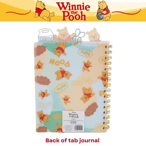 Tab Journal Notebook, Spiral Bound, 96 Lined Pages, 8 x 7 Winnie the Pooh - Picture 7 of 8