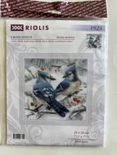 NEW RIOLIS COUNTED CROSS-STITCH KIT #1925 ”BLUE JAYS”