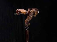 Hand Carved Horse Head Handle Wooden Walking Stick Handmade Animal Walking Cane