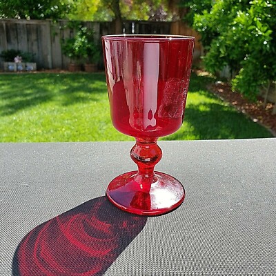 Ruby Red 4 3/4'' Wine Goblet 4 oz. 